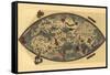 Genoese World Map-Paolo del Pozzo Toscanelli-Framed Stretched Canvas