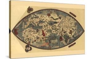 Genoese World Map-Paolo del Pozzo Toscanelli-Stretched Canvas