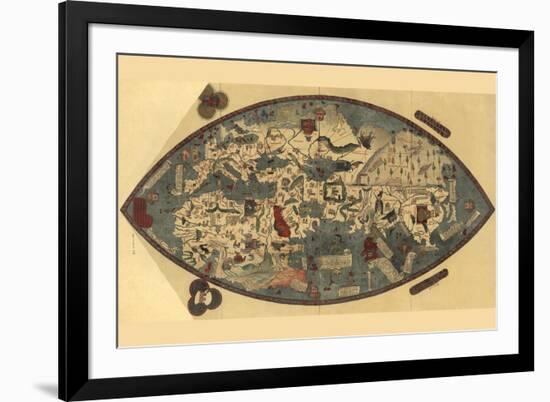 Genoese World Map-Paolo del Pozzo Toscanelli-Framed Art Print