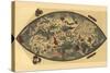 Genoese World Map-Paolo del Pozzo Toscanelli-Stretched Canvas