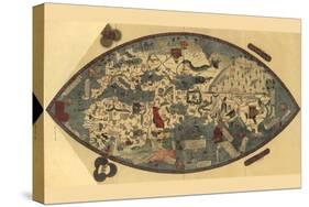 Genoese World Map-Paolo del Pozzo Toscanelli-Stretched Canvas