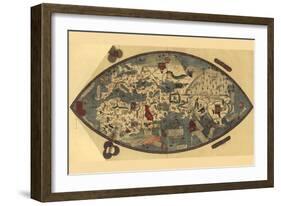 Genoese World Map-Paolo del Pozzo Toscanelli-Framed Art Print