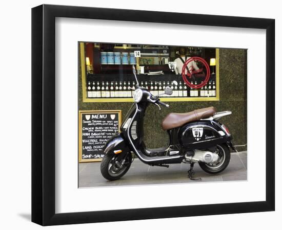 Genovese Coffee and Vespa, Melbourne, Victoria, Australia-David Wall-Framed Photographic Print