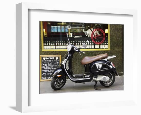 Genovese Coffee and Vespa, Melbourne, Victoria, Australia-David Wall-Framed Photographic Print