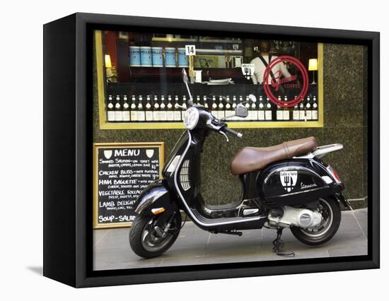 Genovese Coffee and Vespa, Melbourne, Victoria, Australia-David Wall-Framed Stretched Canvas
