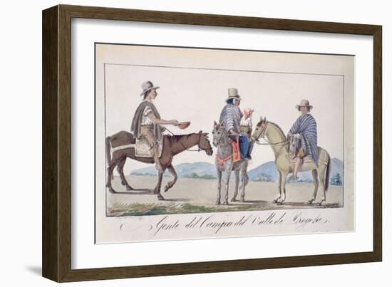 Gente, Del Campo Del Valle De Bogota, C.1840-Joseph Pio Dominguez-Framed Giclee Print