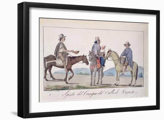 Gente, Del Campo Del Valle De Bogota, C.1840-Joseph Pio Dominguez-Framed Giclee Print