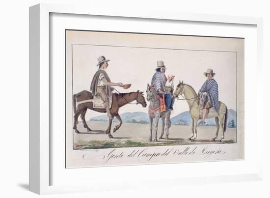 Gente, Del Campo Del Valle De Bogota, C.1840-Joseph Pio Dominguez-Framed Giclee Print