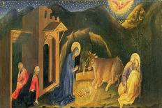 Adoration of the Magi Altarpiece, Left Hand Predella of the Nativity, 1423 (Tempera on Panel)-Gentile Da Fabriano-Framed Giclee Print