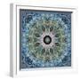 Gentle Blue Frosted Leafes in the Forest Mandala-Alaya Gadeh-Framed Photographic Print