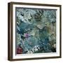 Gentle Blue Frosted Leafes in the Forest-Alaya Gadeh-Framed Photographic Print