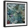 Gentle Blue Frosted Leafes in the Forest-Alaya Gadeh-Framed Photographic Print