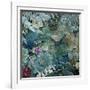 Gentle Blue Frosted Leafes in the Forest-Alaya Gadeh-Framed Photographic Print