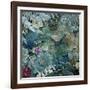 Gentle Blue Frosted Leafes in the Forest-Alaya Gadeh-Framed Photographic Print