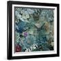 Gentle Blue Frosted Leafes in the Forest-Alaya Gadeh-Framed Photographic Print