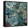 Gentle Blue Frosted Leafes in the Forest-Alaya Gadeh-Framed Stretched Canvas