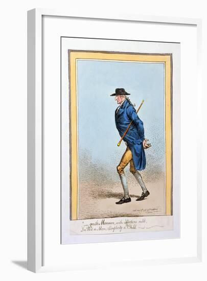 'Gentle Manners, with Affections Mild, in Wit a Man, Simplicity a Child', Published by Hannah…-James Gillray-Framed Giclee Print