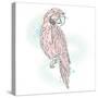 Gentle Parrot Vector. Trendy Shades.-Vitaly Grin-Stretched Canvas