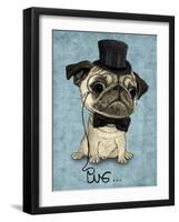 Gentle Pug-Barruf-Framed Art Print