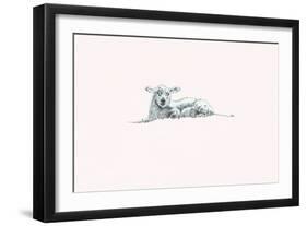 Gentle Spirit VI, 2022, (pencil & wash)-Helen White-Framed Giclee Print