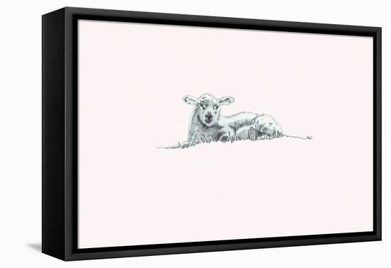 Gentle Spirit VI, 2022, (pencil & wash)-Helen White-Framed Stretched Canvas