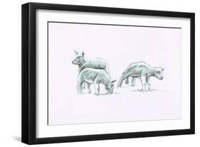 Gentle Spirit, VII, 2022, (pencil and wash)-Helen White-Framed Giclee Print