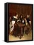 Gentlefolk Playing Backgammon in an Interior-Steen Jan-Framed Stretched Canvas