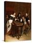 Gentlefolk Playing Backgammon in an Interior-Steen Jan-Stretched Canvas