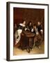 Gentlefolk Playing Backgammon in an Interior-Steen Jan-Framed Giclee Print