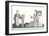 Gentleman and Valet Choosing Pants-null-Framed Premium Giclee Print