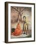 Gentleman and Woman in a Wintry Scene-George Morland-Framed Giclee Print