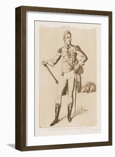 Gentleman - Brother of the King, after an Engraving from 1814-Raphael Jacquemin-Framed Giclee Print