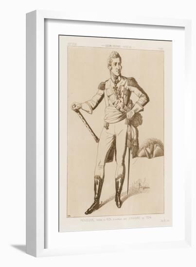 Gentleman - Brother of the King, after an Engraving from 1814-Raphael Jacquemin-Framed Giclee Print