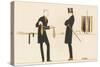 Gentleman Chooses a Tie to Purchase-Bernard Boutet De Monvel-Stretched Canvas