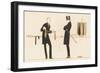 Gentleman Chooses a Tie to Purchase-Bernard Boutet De Monvel-Framed Photographic Print