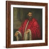 Gentleman Facing to the Right, C.1553-Jacopo Robusti Tintoretto-Framed Giclee Print