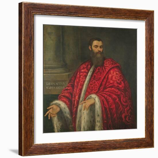 Gentleman Facing to the Right, C.1553-Jacopo Robusti Tintoretto-Framed Giclee Print