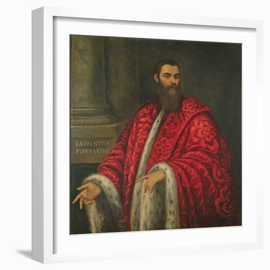 Gentleman Facing to the Right, C.1553-Jacopo Robusti Tintoretto-Framed Giclee Print