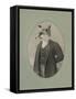 Gentleman Fox-J Hovenstine Studios-Framed Stretched Canvas