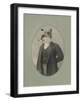 Gentleman Fox-J Hovenstine Studios-Framed Giclee Print