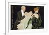 Gentleman Helps a Lady with Her Shawl-Evans-Framed Photographic Print