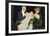 Gentleman Helps a Lady with Her Shawl-Evans-Framed Photographic Print