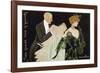 Gentleman Helps a Lady with Her Shawl-Evans-Framed Photographic Print