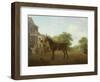 Gentleman Holding a Saddled Horse in a Street by a Canal, 18th-19th Century-Jacques-Laurent Agasse-Framed Giclee Print