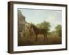 Gentleman Holding a Saddled Horse in a Street by a Canal, 18th-19th Century-Jacques-Laurent Agasse-Framed Giclee Print