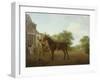 Gentleman Holding a Saddled Horse in a Street by a Canal, 18th-19th Century-Jacques-Laurent Agasse-Framed Giclee Print