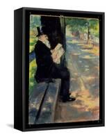 Gentleman in a Zoo, C.1900-Lesser Ury-Framed Stretched Canvas