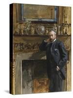 Gentleman in an Interior at 5 Fig Tree Court, 1890-Sydney Prior Hall-Stretched Canvas