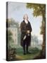 Gentleman in the Grounds of His House, c.1800-10-Samuel de Wilde-Stretched Canvas