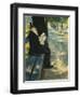 Gentleman in the Park-Lesser Ury-Framed Giclee Print